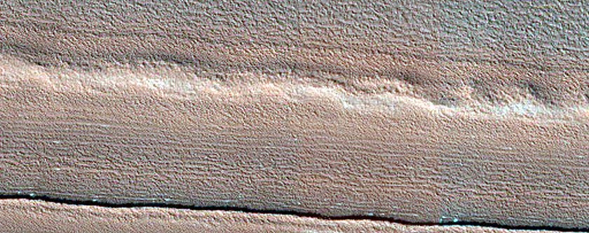 Exposure of North Polar Layered Deposits