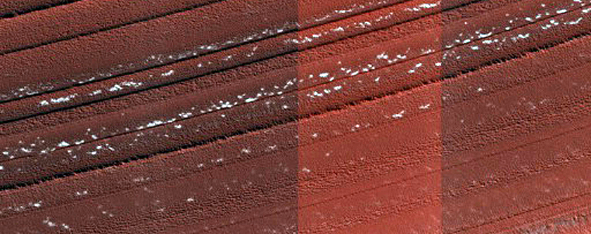 Exposure of North Polar Layered Deposits
