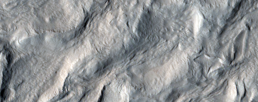Features around Crater in Terra Sabaea