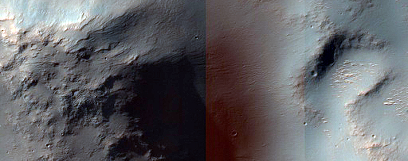 Channels North of Hellas Planitia