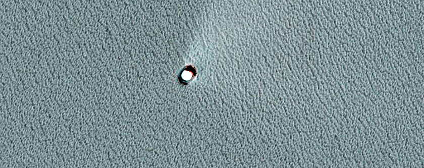 Small Crater on North Polar Cap