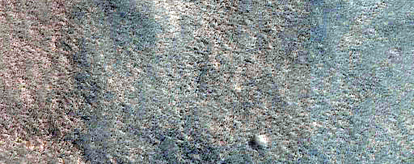 Crater with Rocky Interior on Northern Plains