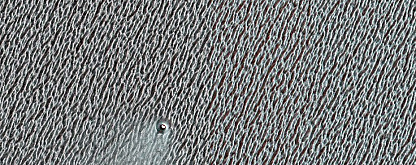 Small Crater on North Polar Cap