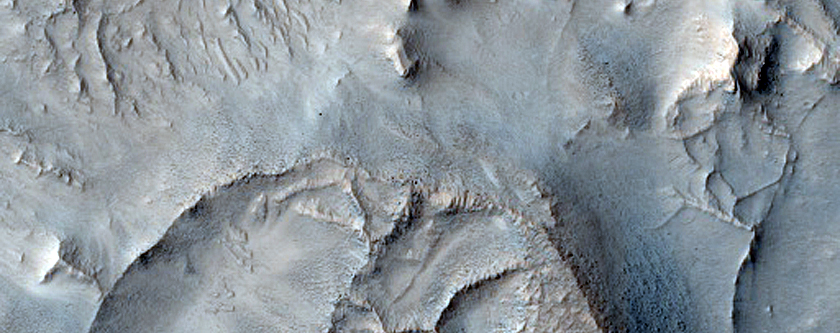 Ridges North of Antoniadi Crater