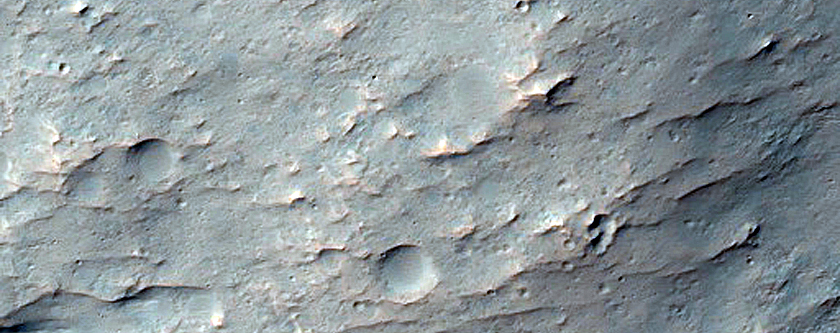 Curved Channel North of Hellas Planitia