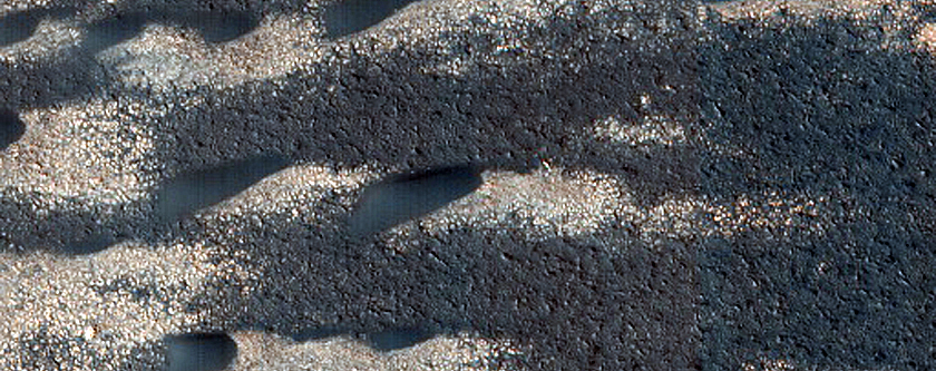 Dune Interaction with Residual Polar Ice