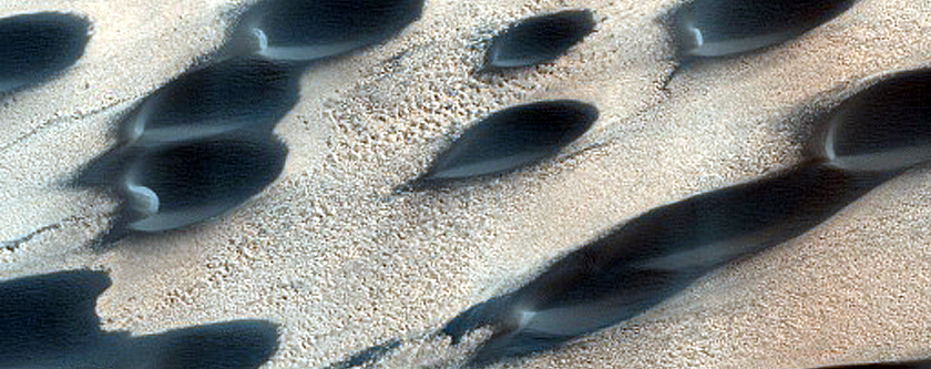 Dune Interaction with Residual Polar Ice