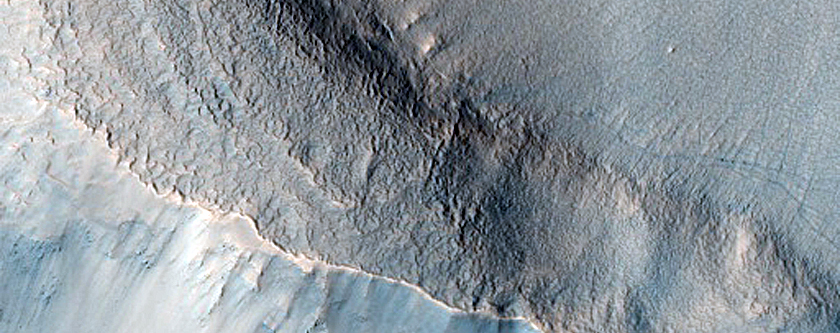 Features around Crater in Arabia Terra