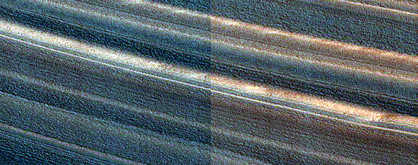 Exposure of North Polar Layered Deposits