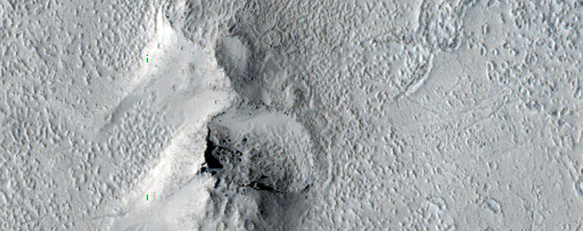 Possible Vent in Young Lava Flows in Elysium Region