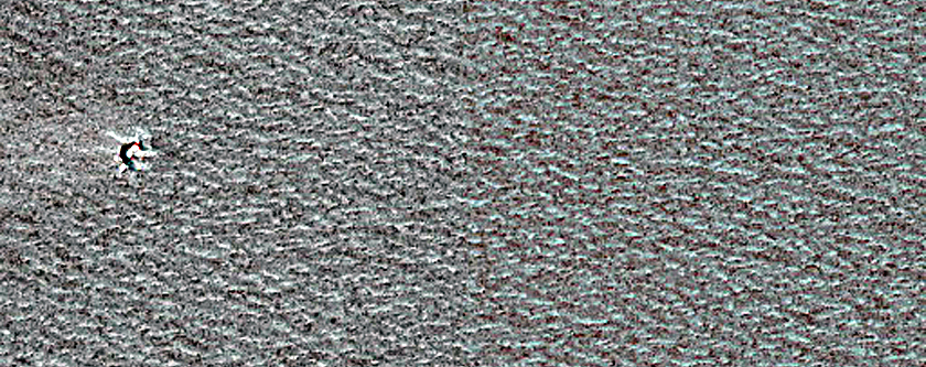 Small Crater on North Polar Cap