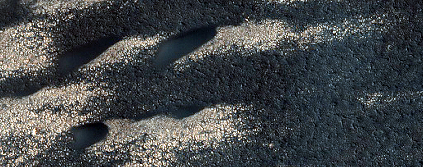 Dune Interaction with Residual Polar Ice