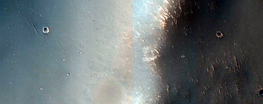 Possible Fan along Wall of Flaugergues Crater