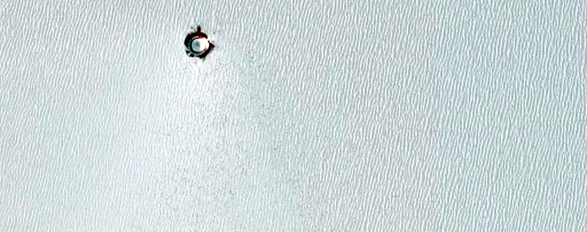 Small Crater on North Polar Deposits