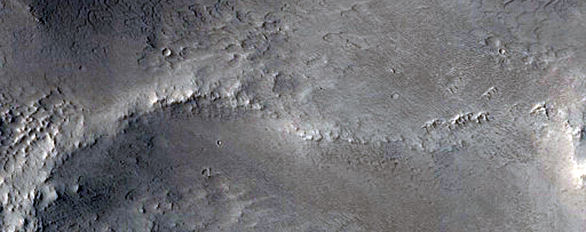 Deposit in Small Northern Mid-Latitude Crater