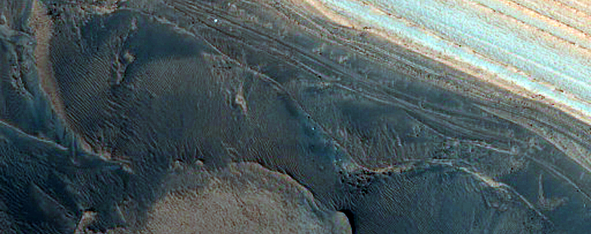 Active North Polar Layered Deposits Scarp Avalanche Sand Monitoring