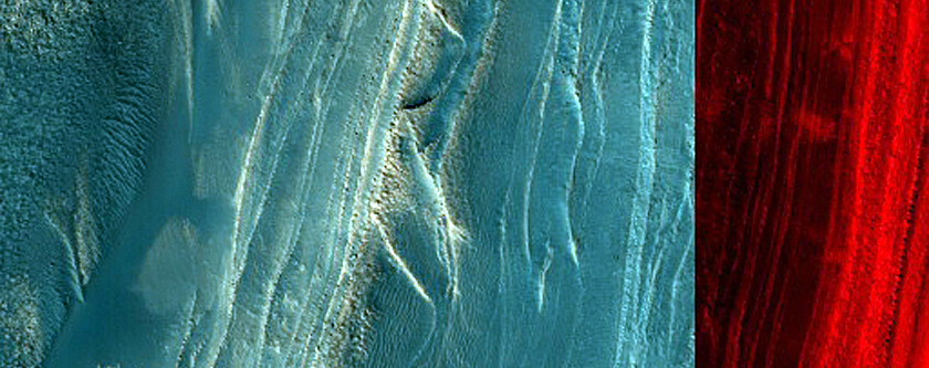 Active North Polar Layered Deposits Scarp Avalanche Monitoring Site