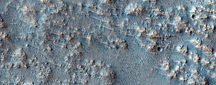 Olivine-Rich Crater Floor Southeast of Syrtis Major Planum
