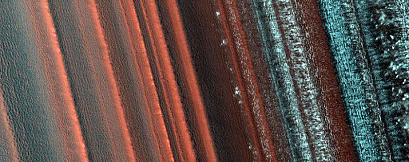 Exposure of North Polar Layered Deposits