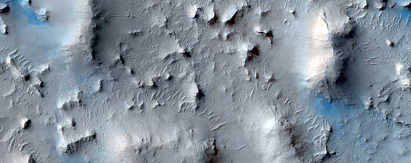 Etched Terrain and Volcanics in Gusev Crater