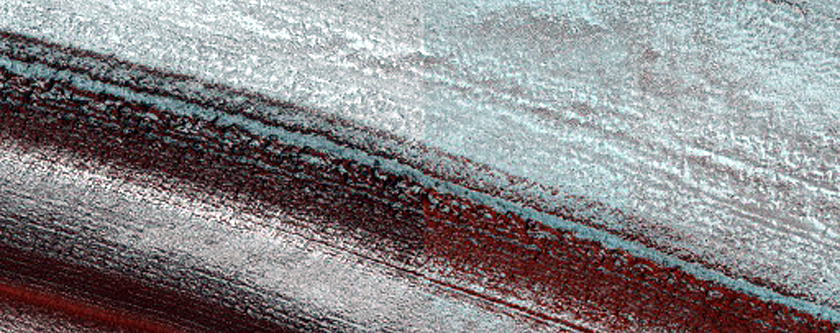 Exposure of North Polar Layered Deposits