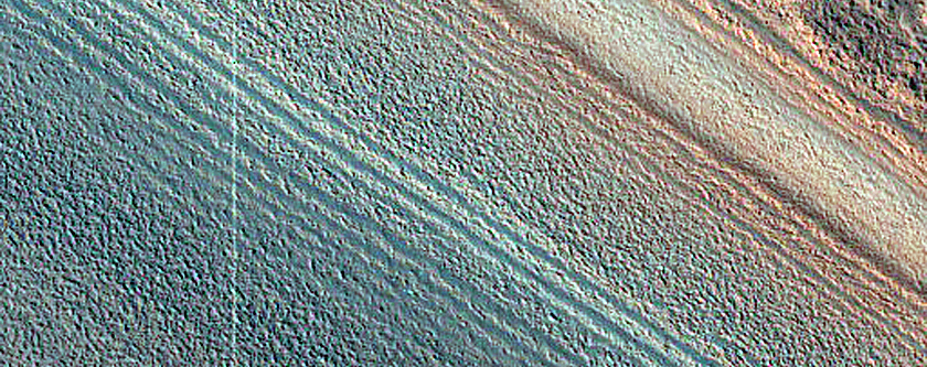 Exposure of North Polar Layered Deposits