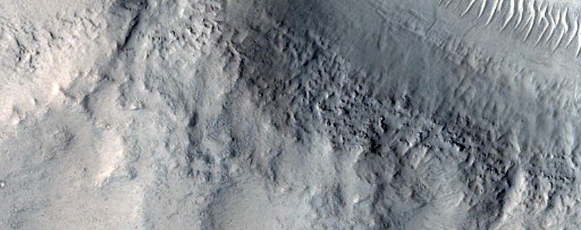 Channel on South Rim of Sklodowska Crater