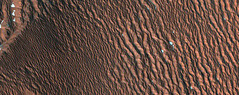 Exposure of North Polar Layered Deposits