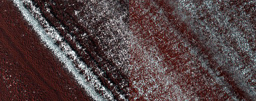 Exposure of North Polar Layered Deposits
