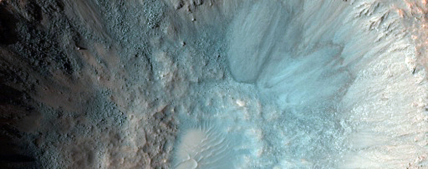 Monitor Slopes of Impact Crater near Mawrth Vallis