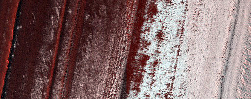 Exposure of North Polar Layered Deposits