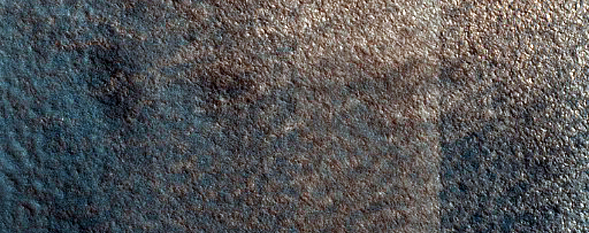 Polar Crater with Summer Ice and Dunes