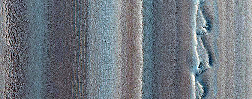 Exposure of North Polar Layered Deposits