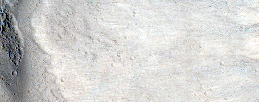 Thin Gullies and Pole Facing Deposit in Pitted Central Peak Crater