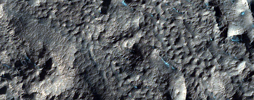 Dipping Layers Along Slope near Reull Vallis