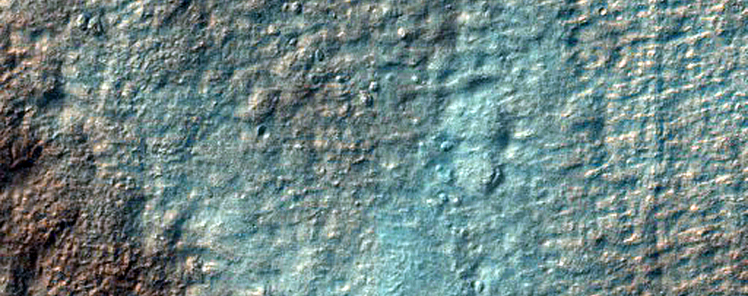 Debris Flow in Southern Mid-Latitude Crater