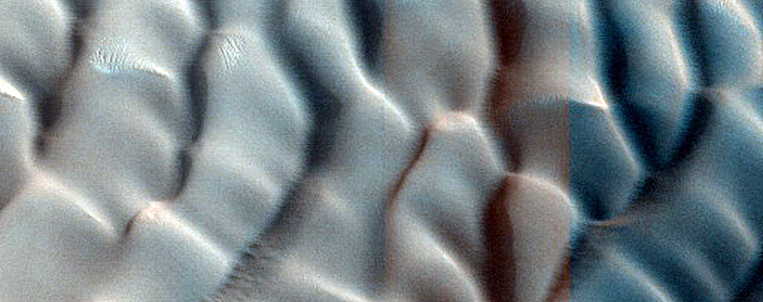 Abalos Undae Polar Crater Dunes