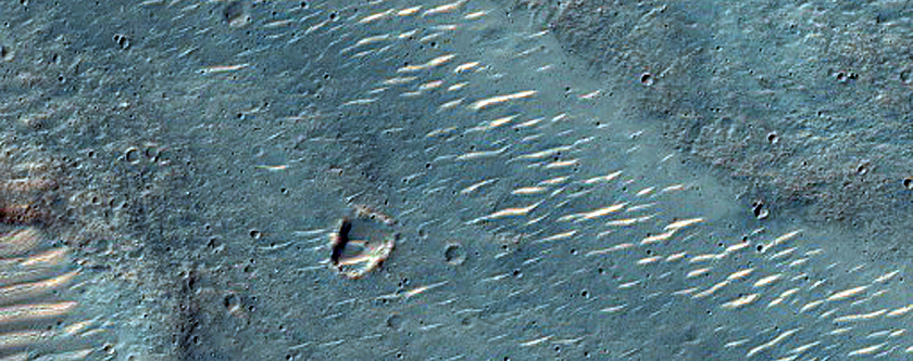 Channel near Tyrrhena Patera