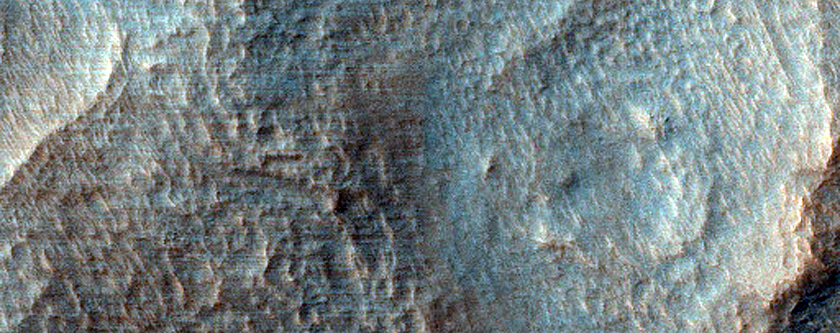 Ridged Terrain in Northeastern Hellas Planitia
