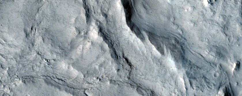 Rumpled Deposits on Crater Fill