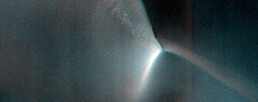 Defrosting of Dune in Thaumasia Region