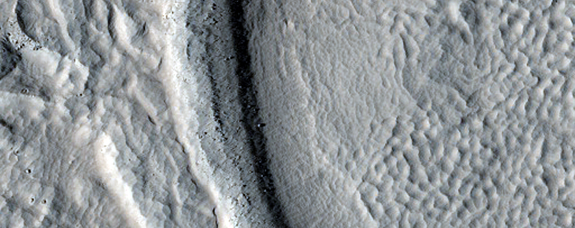 Terrain around Crater in Terra Sabaea