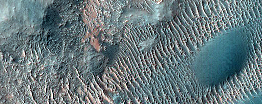 Intracrater Dune Change East of Proctor Crater