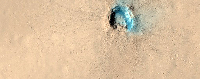 Thermal Anomaly in Lava Flows of Elysium Region