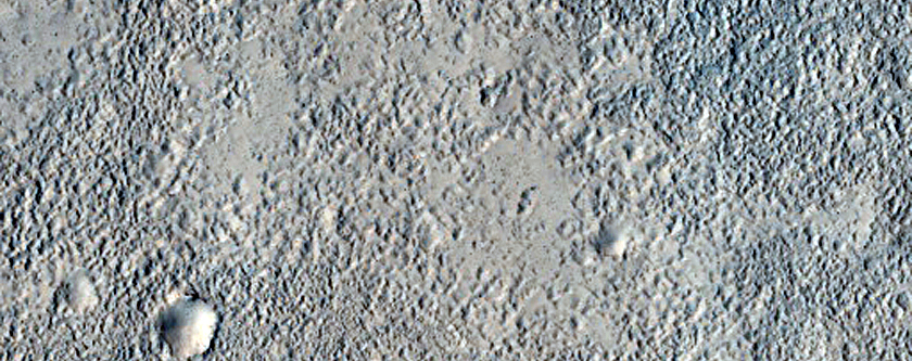 Round Deposits in Crater in North Arabia Terra