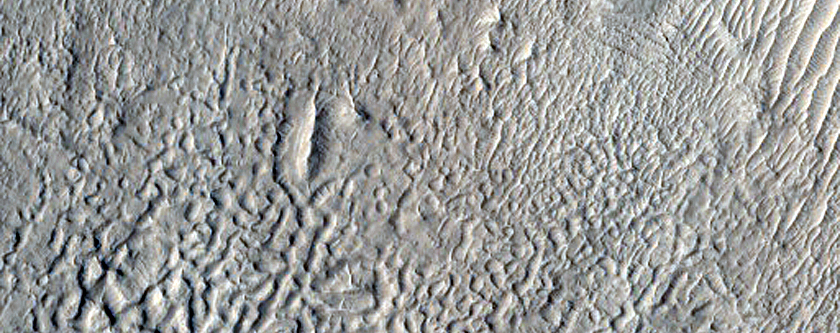 Irregular Terrain and Glacier-Like Form in Arabia Terra
