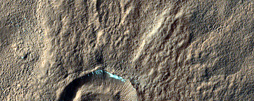 Fresh Crater in Southern Mid-Latitudes