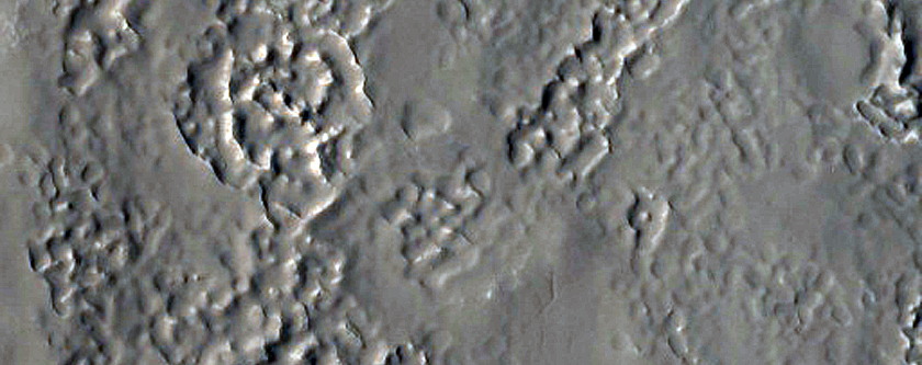 Landforms in Northeastern Arabia Terra