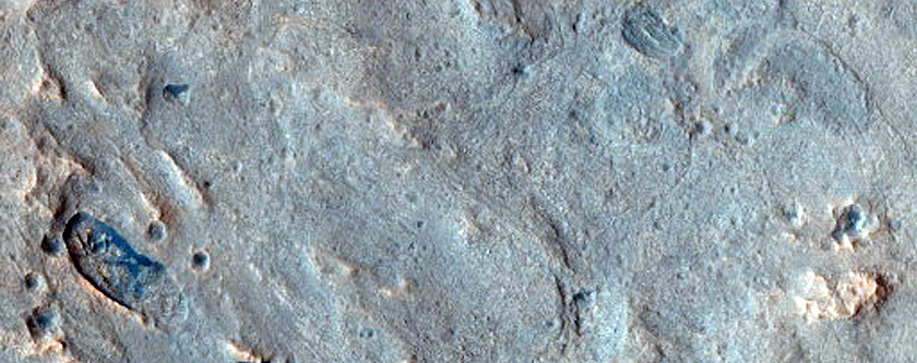 Remnant Mesas in Becquerel Crater