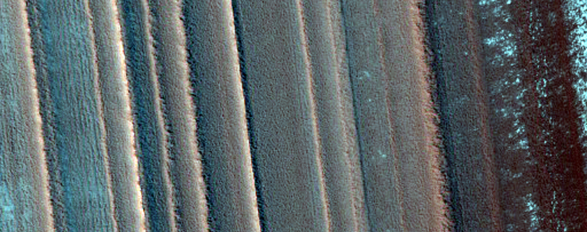 Exposure of North Polar Layered Deposits